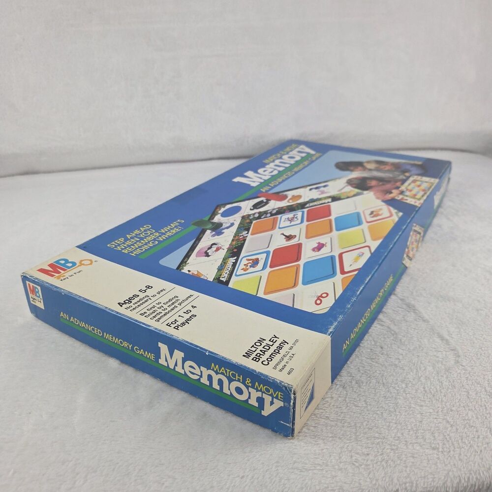 Vintage 1986 Milton Bradley Match & Move Memory Board Game Complete Excellent - Picture 8 of 9
